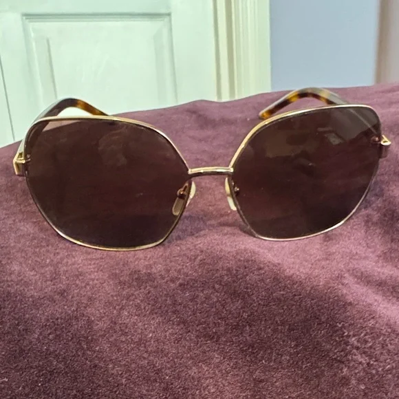 Marc By Marc Jacobs Gold and Brown Sunglasses - Picture 3 of 6